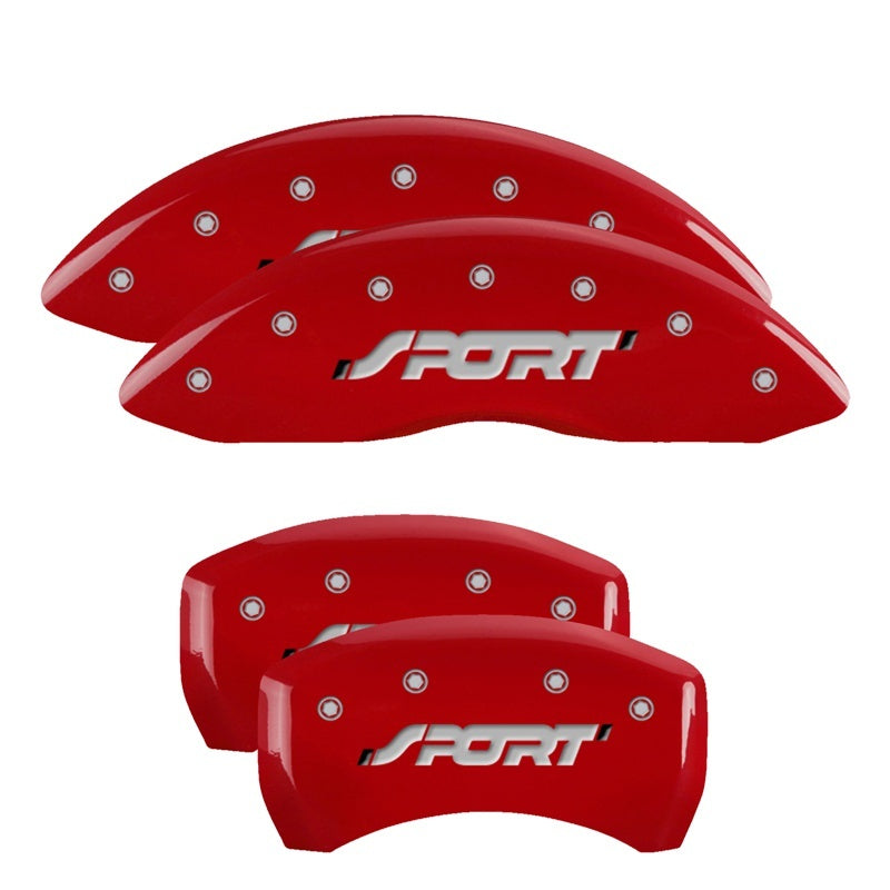 MGP 4 Caliper Covers Engraved Front & Rear MGP Red finish silver ch-thumbmail-3