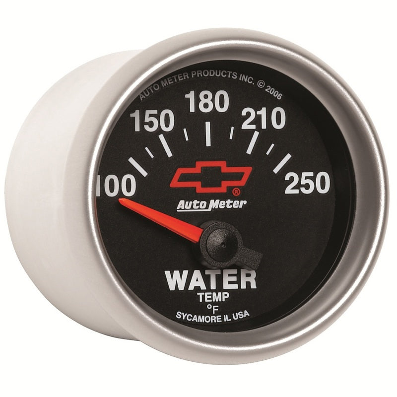 Autometer GM Bowtie Black 2-1/16in 100-250 F Pedestal Electronic Water Temp Gauge-thumbmail-3