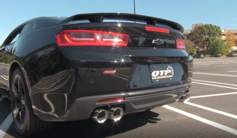 QTP 16-18 Chevrolet Camaro SS 6.2L 304SS Screamer Axle Back Exhaust w/4in Quad Tips-thumbmail-2