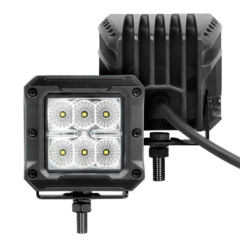 Go Rhino Xplor Bright Series Cube LED Flood Light Kit (Surface/Threaded Stud Mount) 3x3 - Blk (Pair)-thumbmail-3