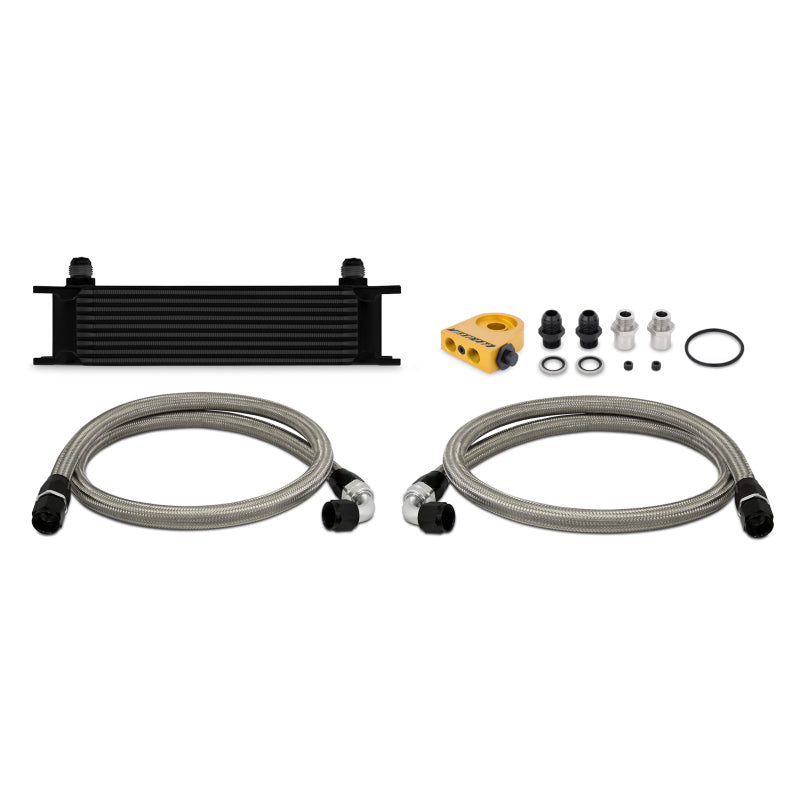 Mishimoto Universal Thermostatic 10 Row Oil Cooler Kit - Black-thumbmail-2
