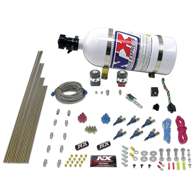 Nitrous Express 6 Cyl Alcohol Nitrous Kit (150-375HP) w/10lb Bottle-thumbmail-2
