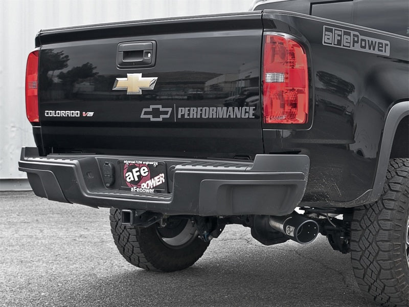 aFe Mach Force-XP Exhaust 3in CB SS 15-17 GM Colorado/Canyon 2.5L/3.6L Side Exit w/ Black Tip-thumbmail-4