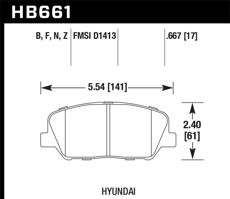 Hawk 12-13 Hyundai Veloster / 2014 Kia Forte Front HPS 5.0 Street Brake Pads-thumbmail-2