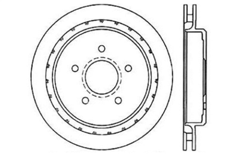 StopTech 97-10 Chevy Corvette Slotted & Drilled Rear Left Rotor-thumbmail-8