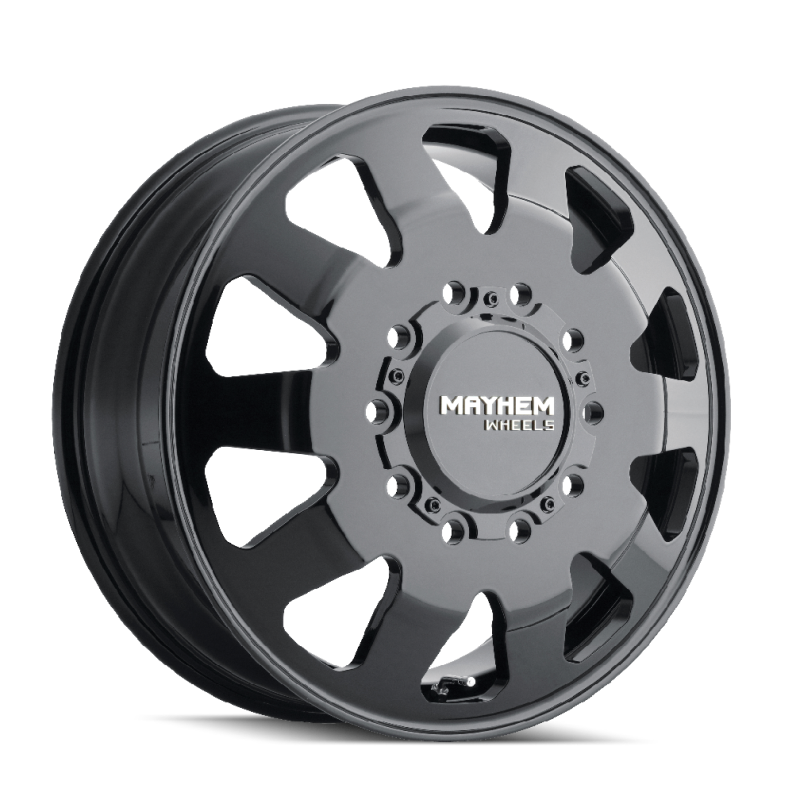 Mayhem 8181 Challenger Dually 22x8.25 / 10x225 BP / 169mm Offset / 170.1mm Hub Full Black Wheel-thumbmail-2