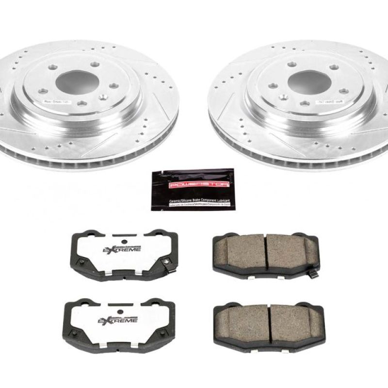 Power Stop 14-19 Chevrolet Corvette Rear Z26 Street Warrior Brake Kit-thumbmail-1