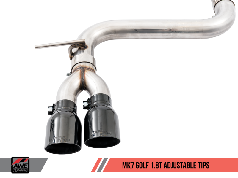 AWE Tuning VW MK7 Golf 1.8T Track Edition Exhaust w/Diamond Black Tips (90mm)-thumbmail-9