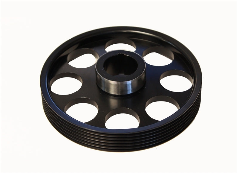 Torque Solution Lightweight Crank Pulley (Black): Hyundai Genesis Coupe 3.8 2010+-thumbmail-1