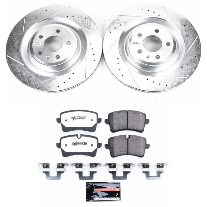 Power Stop 16-18 Audi A7 Quattro Rear Z26 Street Warrior Brake Kit-thumbmail-1