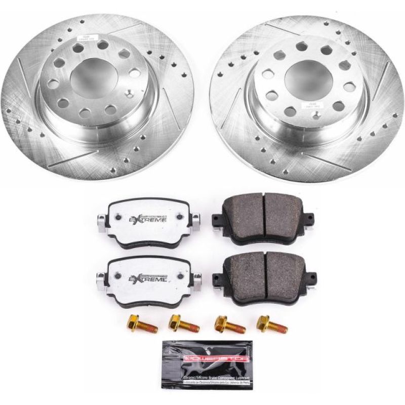 Power Stop 15-18 Volkswagen Golf Rear Z26 Street Warrior Brake Kit-thumbmail-1
