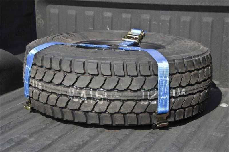 N-Fab Bed Mounted Rapid Tire Strap Universal - Gloss Black - Black Strap-thumbmail-4