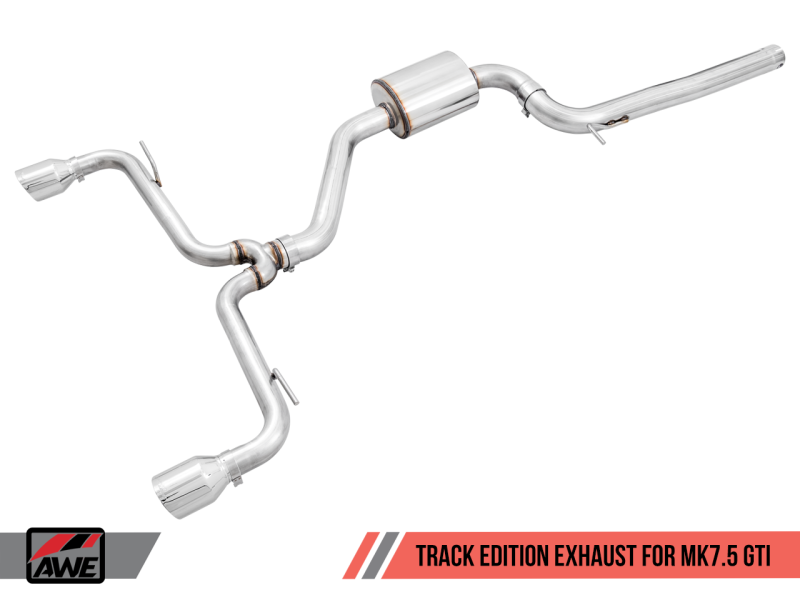 AWE Tuning Volkswagen GTI MK7.5 2.0T Track Edition Exhaust w/Chrome Silver Tips 102mm-thumbmail-7