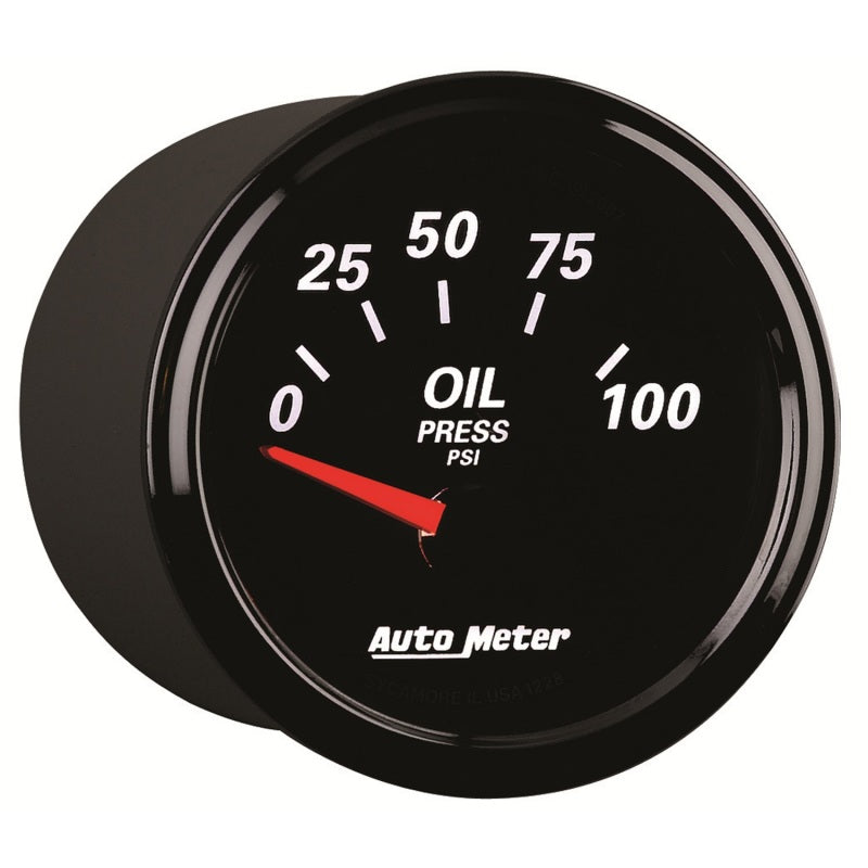 Autometer Designer Black II 52mm 100 PSI Oil Pressure Gauge-thumbmail-3