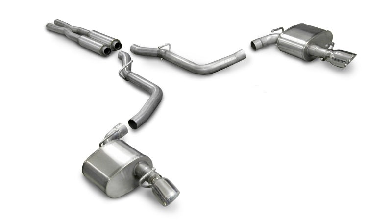 Corsa 05-10 Dodge Charger No Towing Hitch SRT-8 6.1L V8 Polished Xtreme Cat-Back Exhaust-thumbmail-1