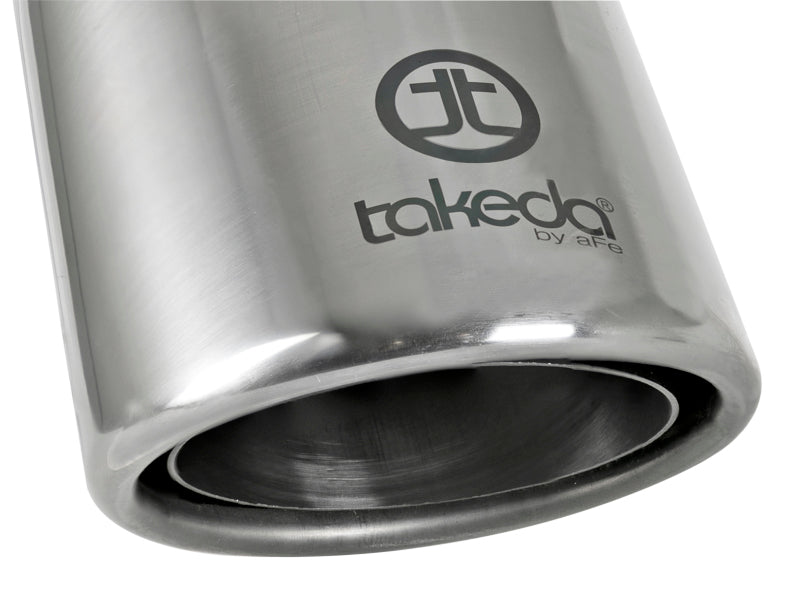 aFe Takeda 304 Stainless Steel Clamp-On Exhaust Tip 2.5in. Inlet / 4in. Outlet / 8in. L - Polished-thumbmail-5