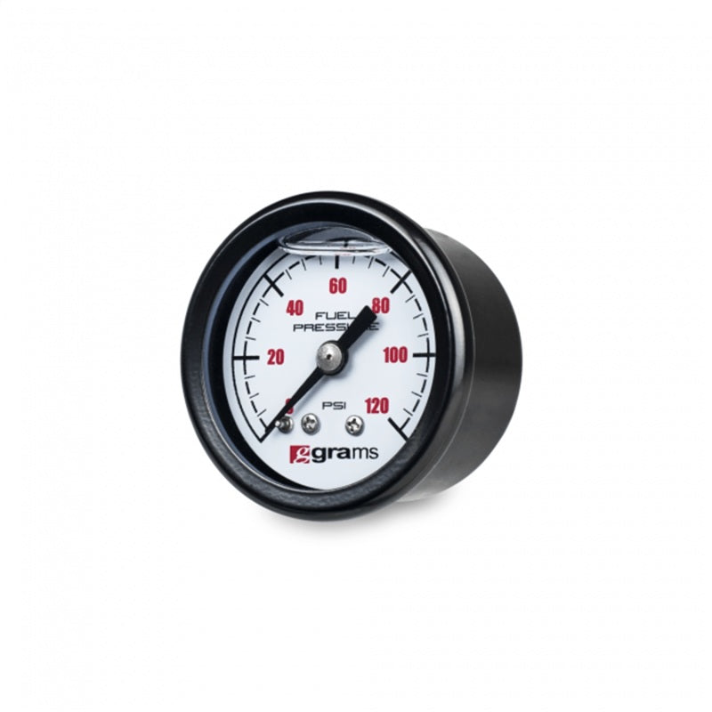 Grams Performance Universal 0-120 PSI Fuel Pressure Guage - White Face-thumbmail-6