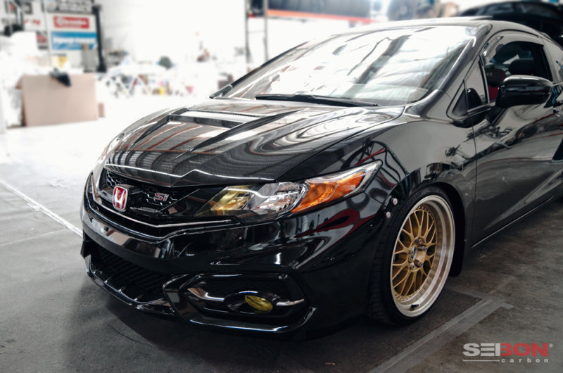 Seibon 14-15 Honda Civic 2dr VSII-Style Carbon Fiber Hood-thumbmail-4