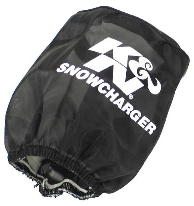K&N Filter Wrap Drycharger Oval Tapered Black - 3.75in Base I/S Width x 3in Top I/S Width x 4in H-thumbmail-1