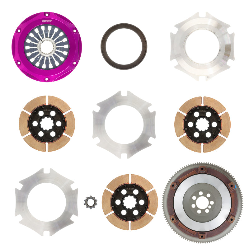 Exedy 2008-2015 Mitsubishi Lancer Evolution GSR L4 Hyper Triple Cerametallic Clutch Rigid Disc-thumbmail-5