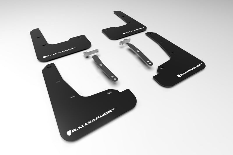Rally Armor 21-23 Hyundai Elantra (Will Not Fit Elantra N/N Line) Black UR Mud Flap w/ White Logo-thumbmail-5