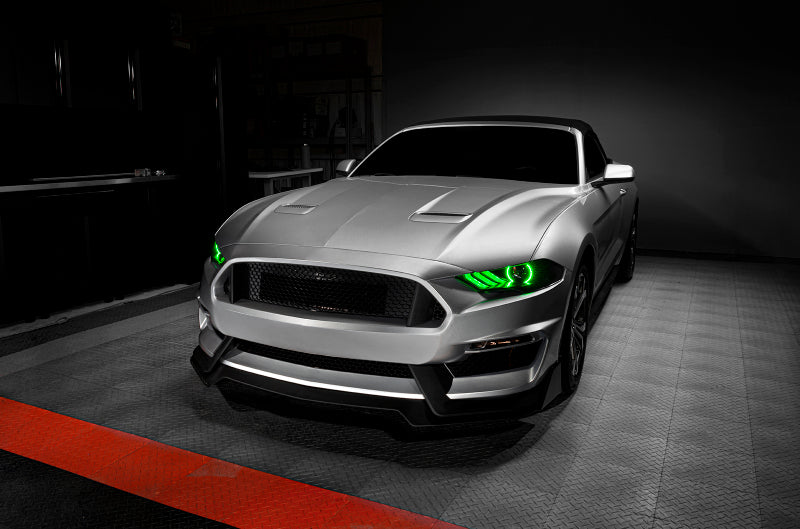 Oracle 18-21 Ford Mustang Dynamic DRL Upgrade w/ Halo Kit & Sequential Turn Signal - ColorSHIFT-thumbmail-27