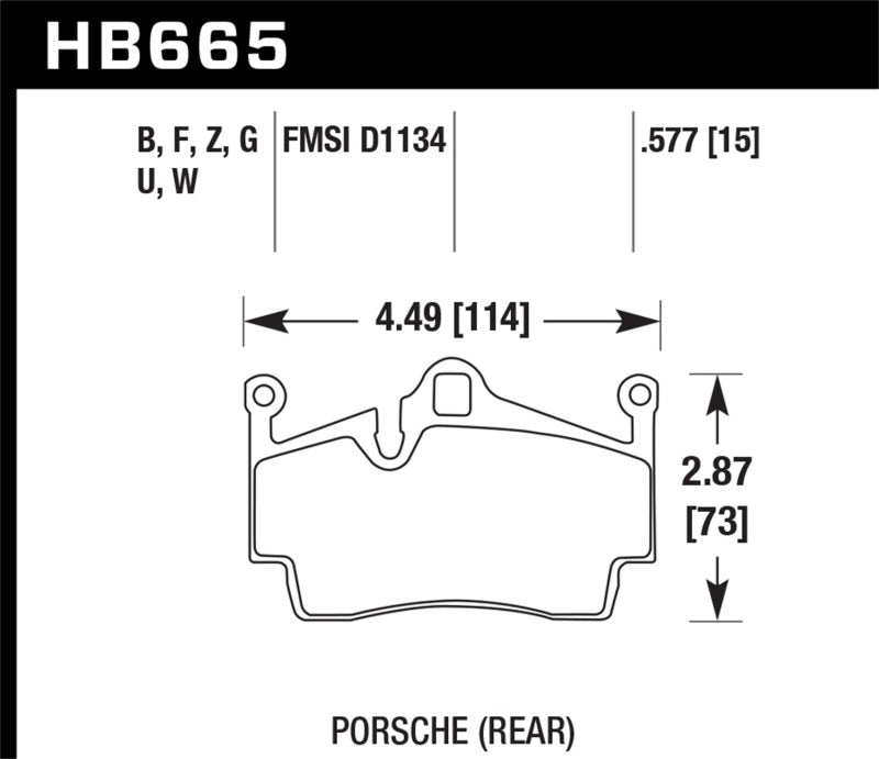 Hawk 2014-2015 Porsche Cayman Performance Ceramic Street Rear Brake Pads-thumbmail-7