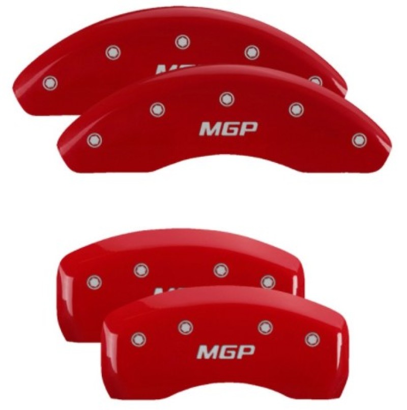 MGP 4 Caliper Covers Engraved Front & Rear MGP Red Finish Silver Characters 2017 Kia Optima-thumbmail-2