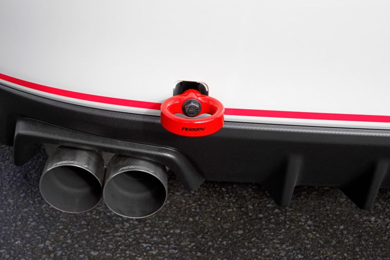 Perrin 15-19 Subaru WRX/STI Tow Hook Kit (Rear) - Red-thumbmail-7