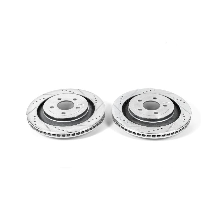 Power Stop 15-19 Ford Mustang Rear Evolution Drilled & Slotted Rotors - Pair-thumbmail-1