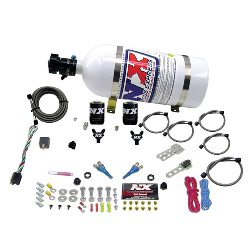 Nitrous Express Dual Nozzle Sport Compact Nitrous Kit (35-50-75HP) w/10lb Bottle-thumbmail-1