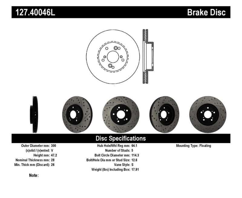 StopTech Nissan 370Z / 01-03 Acura CL / 06 EL / 04-09 TSX / 03-07 Honda Accord Coupe M/T / 05-08 Se-thumbmail-10