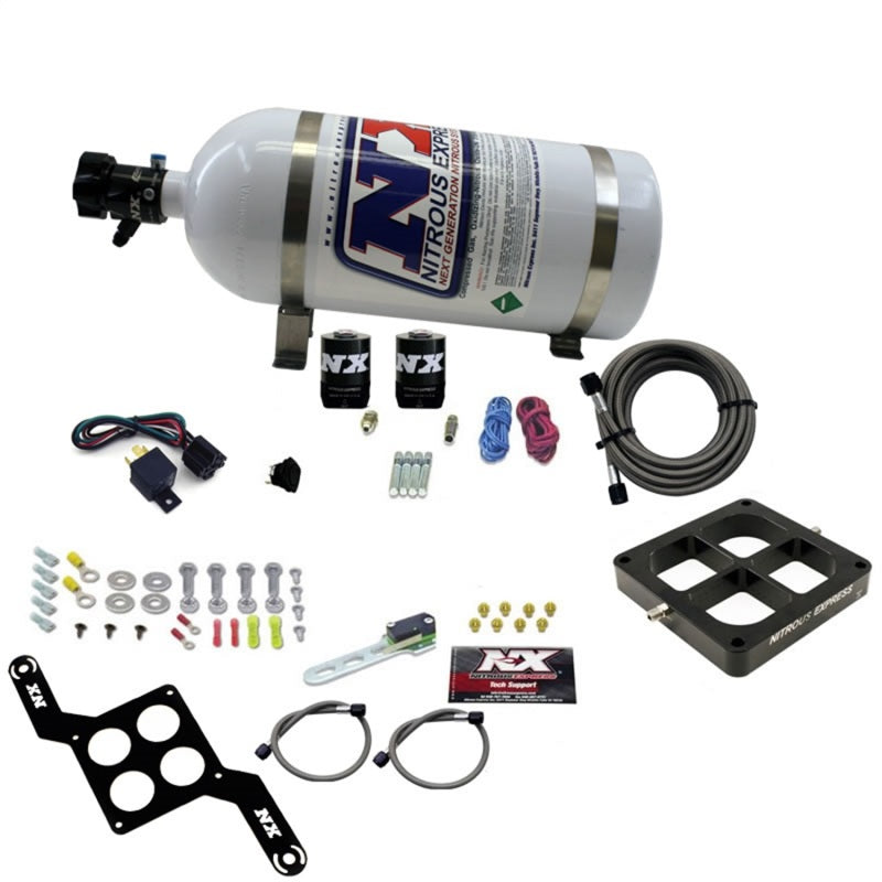 Nitrous Express Dominator Single Entry Crossbar Pro-Power Nitrous Kit (100-500HP) w/10lb Bottle-thumbmail-2