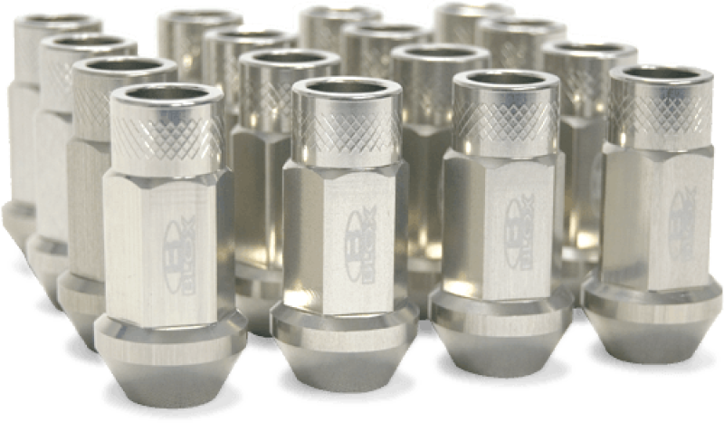 BLOX Racing Street Series Forged Lug Nuts 12x1.25mm Silver Set of 20-thumbmail-1