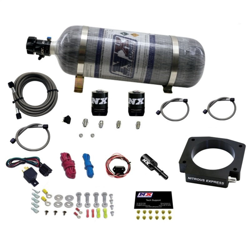 Nitrous Express 15-17 Ford Mustang GT350 5.2L Nitrous Plate Kit w/12lb Bottle-thumbmail-2