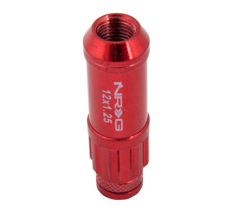 NRG 700 Series M12 X 1.25 Steel Lug Nut w/Dust Cap Cover Set 21 Pc w/Locks & Lock Socket - Red-thumbmail-6