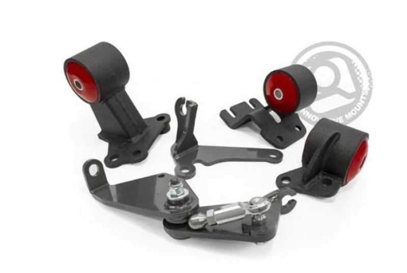 Innovative 90-93 Integra B-Series Black Steel Mounts 60A Bushings (Auto to Manual Hydro Actuator)-thumbmail-1