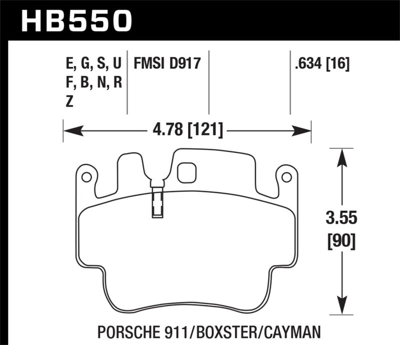Hawk Porsche Front HP+ Brake Pads-thumbmail-2