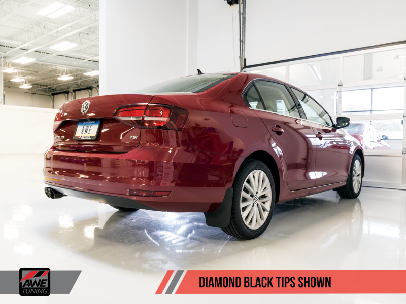 AWE Tuning Mk6 GLI 2.0T - Mk6 Jetta 1.8T Track Edition Exhaust - Diamond Black Tips-thumbmail-9