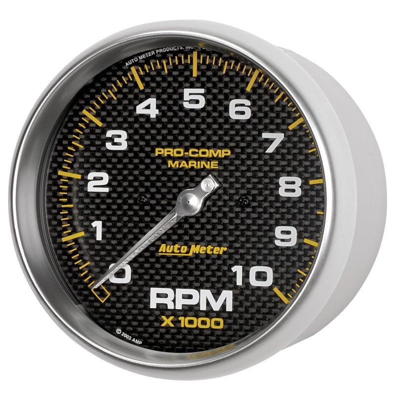 Autometer Marine Carbon Fiber 5in 10K RPM In-Dash Tachometer Gauge-thumbmail-3
