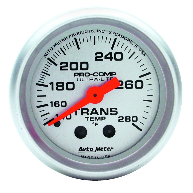 Autometer Ultra-Lite 52mm 140-280 Deg F Mechanical Transmission Temp Gauge-thumbmail-1