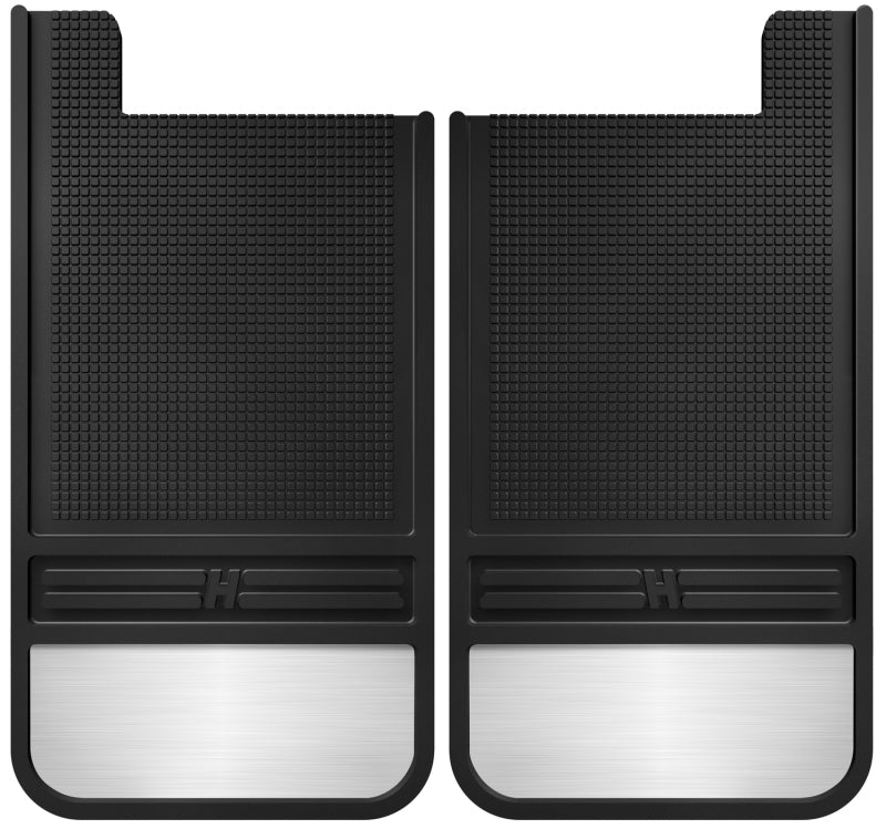 Husky Liners Universal 12in Wide Black Rubber Rear Mud Flaps w/ Weight-thumbmail-2