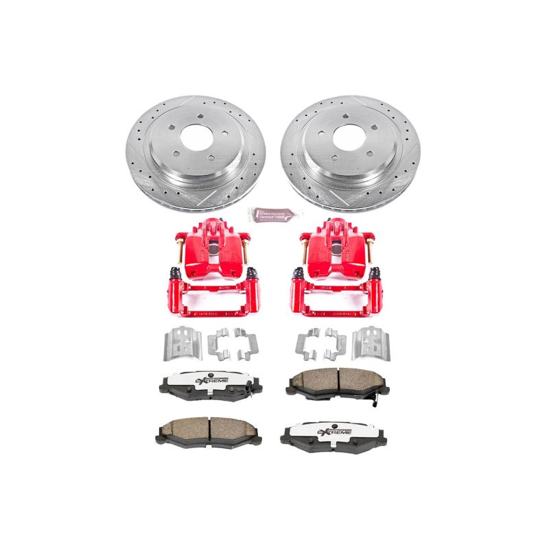 Power Stop 04-09 Cadillac XLR Rear Z26 Street Warrior Brake Kit w/Calipers-thumbmail-1