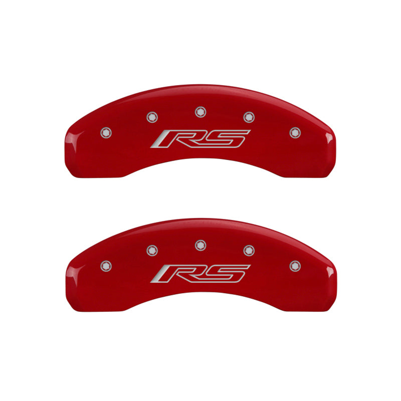MGP 4 Caliper Covers Engraved Front Gen 5/Camaro Engraved Rear Gen 5/RS Red finish silver ch-thumbmail-5
