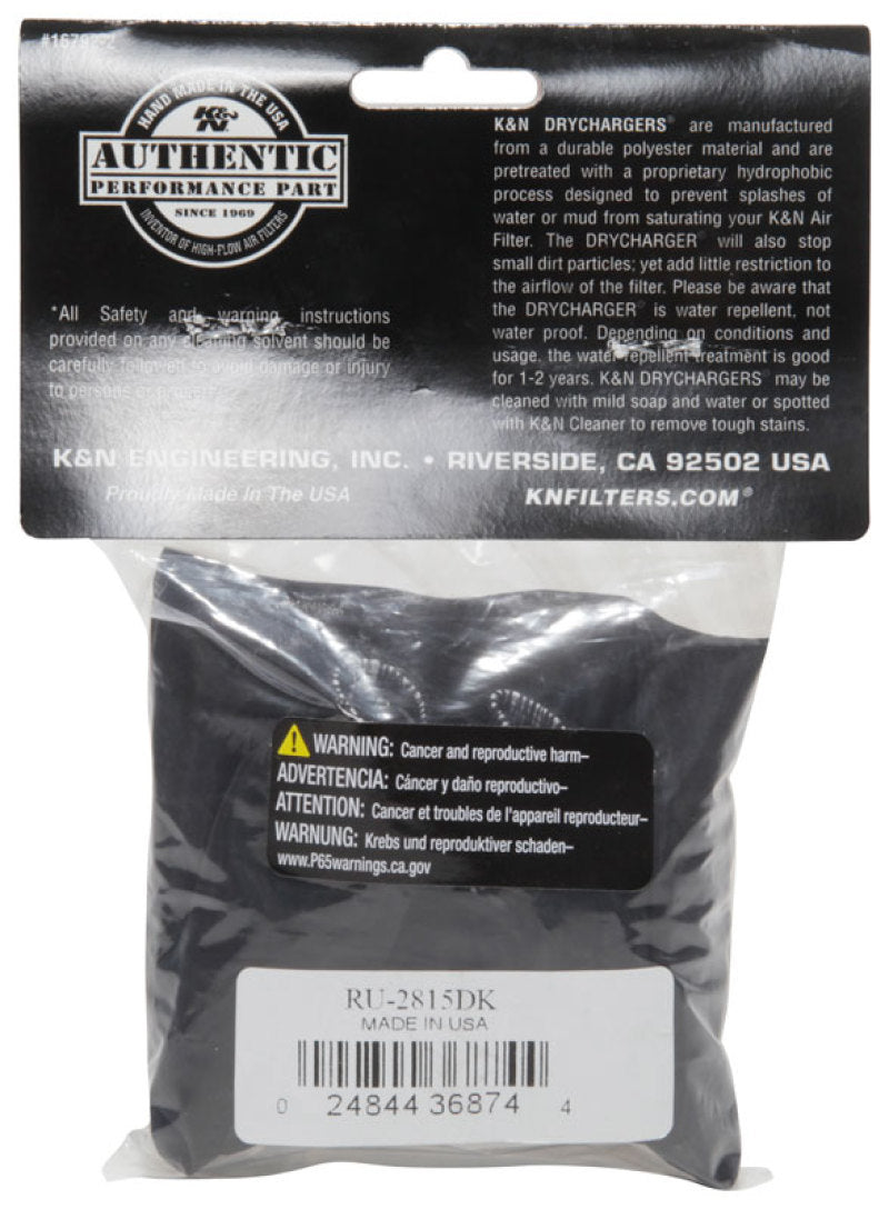 K&N Drycharger Air Filter Wrap RU-2815 Black-thumbmail-9