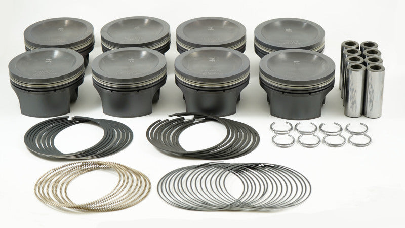 Mahle MS Piston Set SBF 281ci 3.551in Bore 3.543stk 5.933in Rod .866 Pin 0cc 11.9 CR Set of 8-thumbmail-2