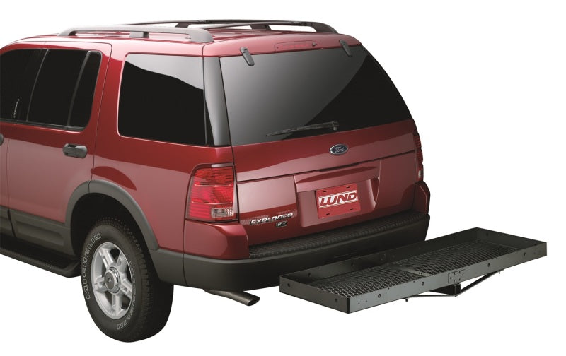 Lund Universal 20in X 60in Basic Cargo Carrier For 2in Hitches - Black-thumbmail-9