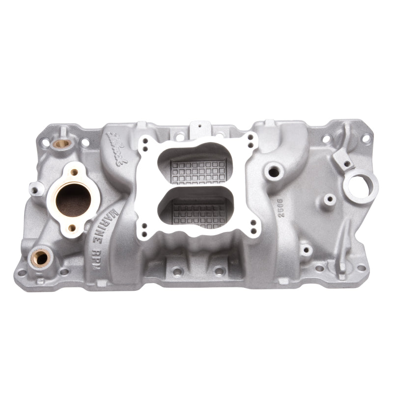 Edelbrock Manifold SBC 23-Degree Marine RPM 1987-1995 w/ Brass-thumbmail-2
