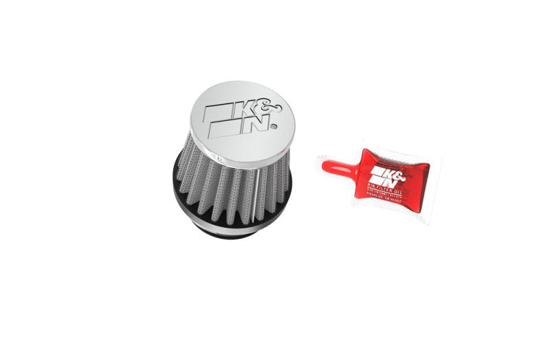 K&N Universal Chrome Filter 1 3/8 inch FLG / 2 1/2 inch Base / 2 inch Top / 2 1/4 inch Height-thumbmail-5