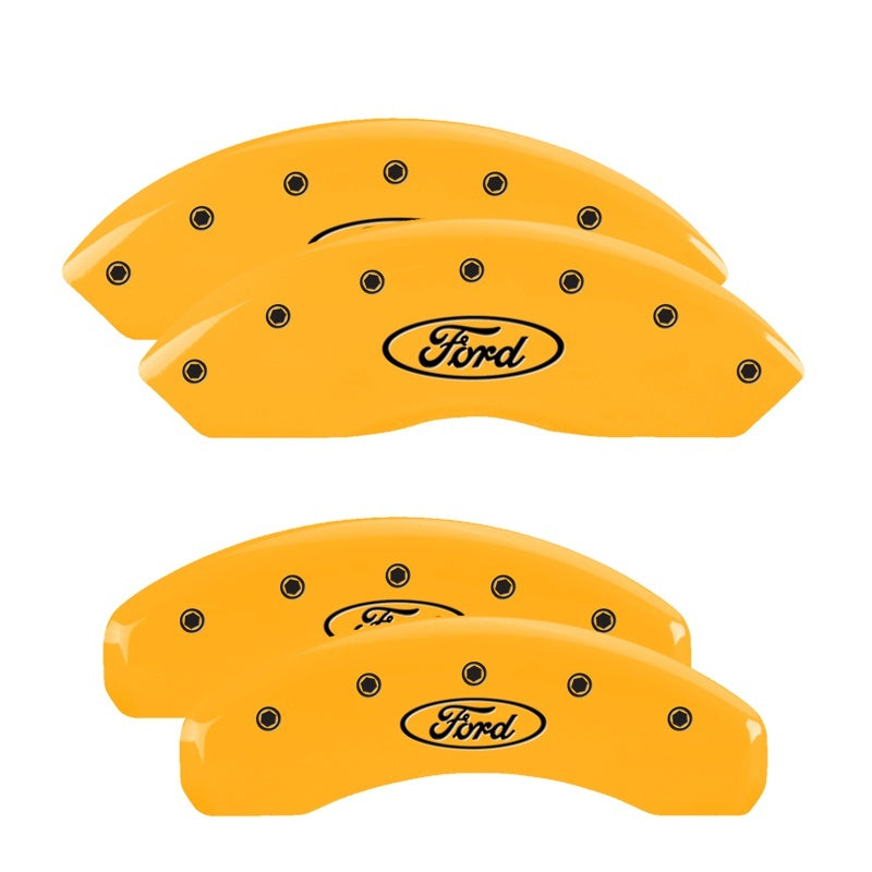 MGP 4 Caliper Covers Engraved Front & Rear No Bolts/Sport 2015 Yellow finish black ch-thumbmail-3